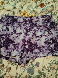Purple Tie-Dye Print Shorts size 2X