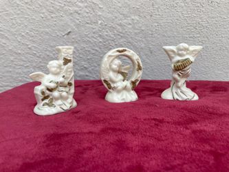 Charming Trio of Ceramic Cherub Figurines
