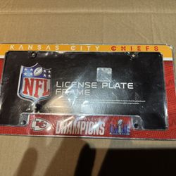 Kansas City Chiefs License Plate Frame 2024 Super Bowl LVIII Champions METAL NEW