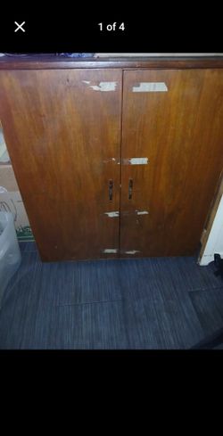 Wooden Cabinet (Can use to store VHS)