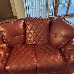 Red Leather Couches