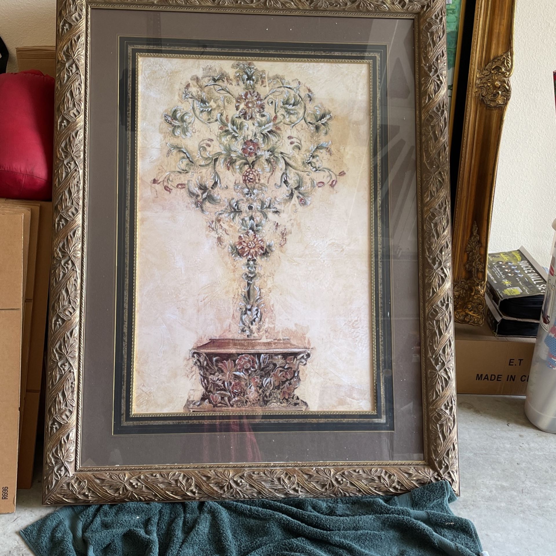 43” X 56” Large Topiary Framed Artwork