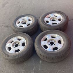4 - 265/65r17 6x135 6x5.31 F150 Stock Rims Wheels With Good Tires 80% Treads!!
