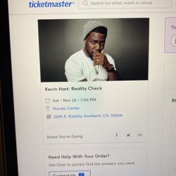 Two Kevin Heart Tickets Tonight Saturday November 26 Honda Center