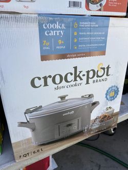 Crockpot slow cooker cook and carry 7 quart