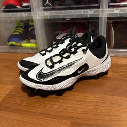 Nike Alpha Huarache Elite 4 MCS White FD6255-108 Baseball Cleats Mens Sz 13 NWOB