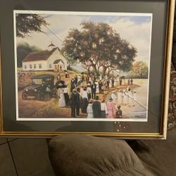 Arthello Beck Jr Autographed Gathering At The River Painting