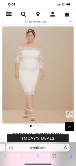 SPECIAL OCCASION IVORY LACE OFF SHOULDER BODYCON DRESS