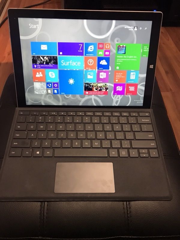 Surface pro 3 i7 4650u cpu 1.70ghz 2.30ghz ram 8.00 512gb