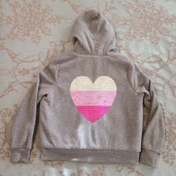 Rue21 Faux Fur Lined Full Zip Gray Hoodie Women's XL