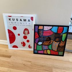 Pair of Yayoi Kusama Framed Wall Art