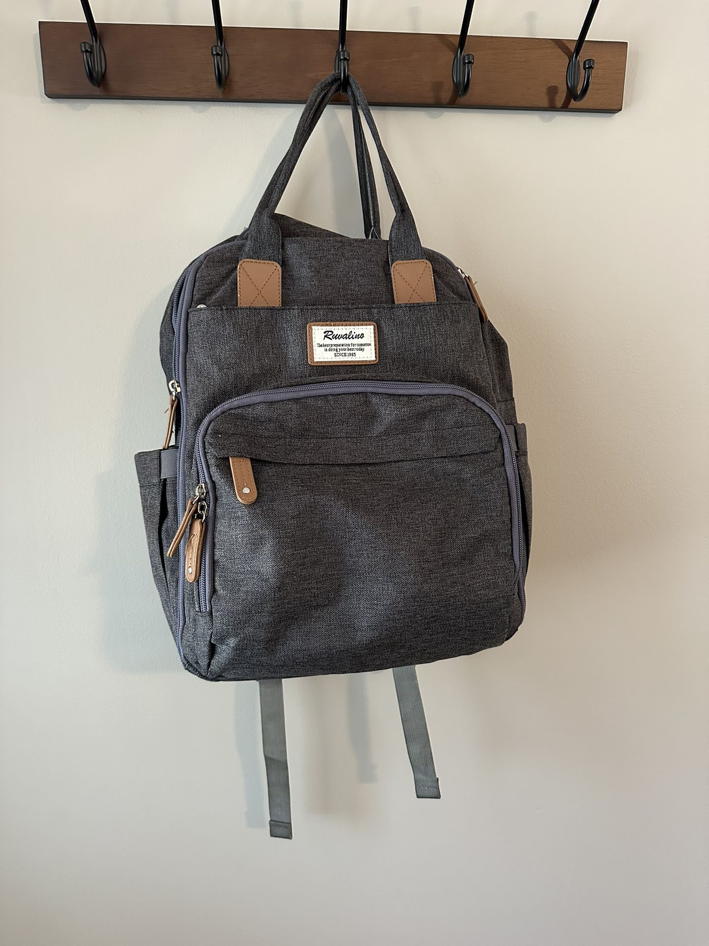 Diaper Bag Backpack (Grey)