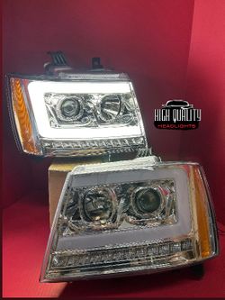 Chevy Tahoe 2007. 2014 headlights.
