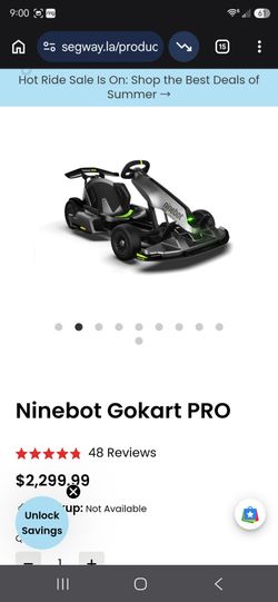 Segway Ninebot Go Kart Pro with accessories