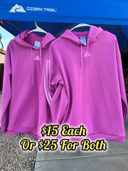 Set Of 2 Teen Women’s Adidas Jackets Medium & Large Girls boy Kid Home Decor Christmas gift Party Yard Sale Halloween Z