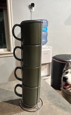 Stoneware Green Mug Set (NEW)