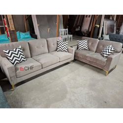 Velvet 2 Piece Loveseat Sofa And Loveseat Set  - Limited Time Offer 