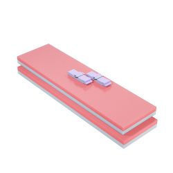 XODUS MEDICAL 40547 Pink Armboard Pads with PinkProtect and Arm Straps, Armboard Pads (Large)