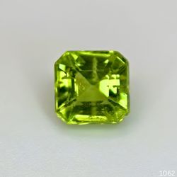 1.05ct Green Emerald Cut Peridot Loose Gemstone Jewelry Making Supply Fine