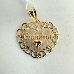 14K Gold Grandma Charm
