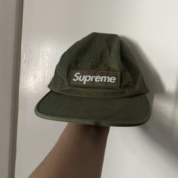 Supreme olive green hat as is condition one size fits most adjustable strap