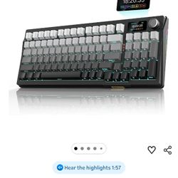 RedThunder K95 Wireless Mechanical Keyboard,TFT Screen & Knob, Trip-Modes Connection, Gasket Custom Hot-Swap Keyboard, RGB Backlit, Pre-lubed Linear S