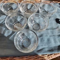 6 Pampered Chef Prep/measuring Bowls