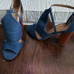 Navy Blue Women's high heel shoe