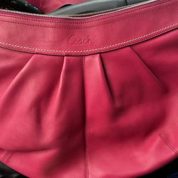 Coach Soho Pleated Leather Shoulder Bag In Hot Pink