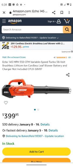 Echo 58 Volt Blower ( No Battery)