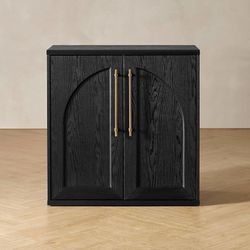 E961 $85  Blake Storage Cabinet, Small Modular Accent Display Sideboard Buffet Cabinet with Storage, Media Console Credenza, for Living Room, Kitchen 