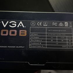 EVGA 600B, which is a 600W Bronze-rated Power Supply Unit (PSU)