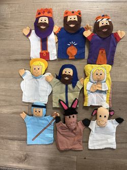 Vintage Children’s Nativity Scene Hand Puppets 