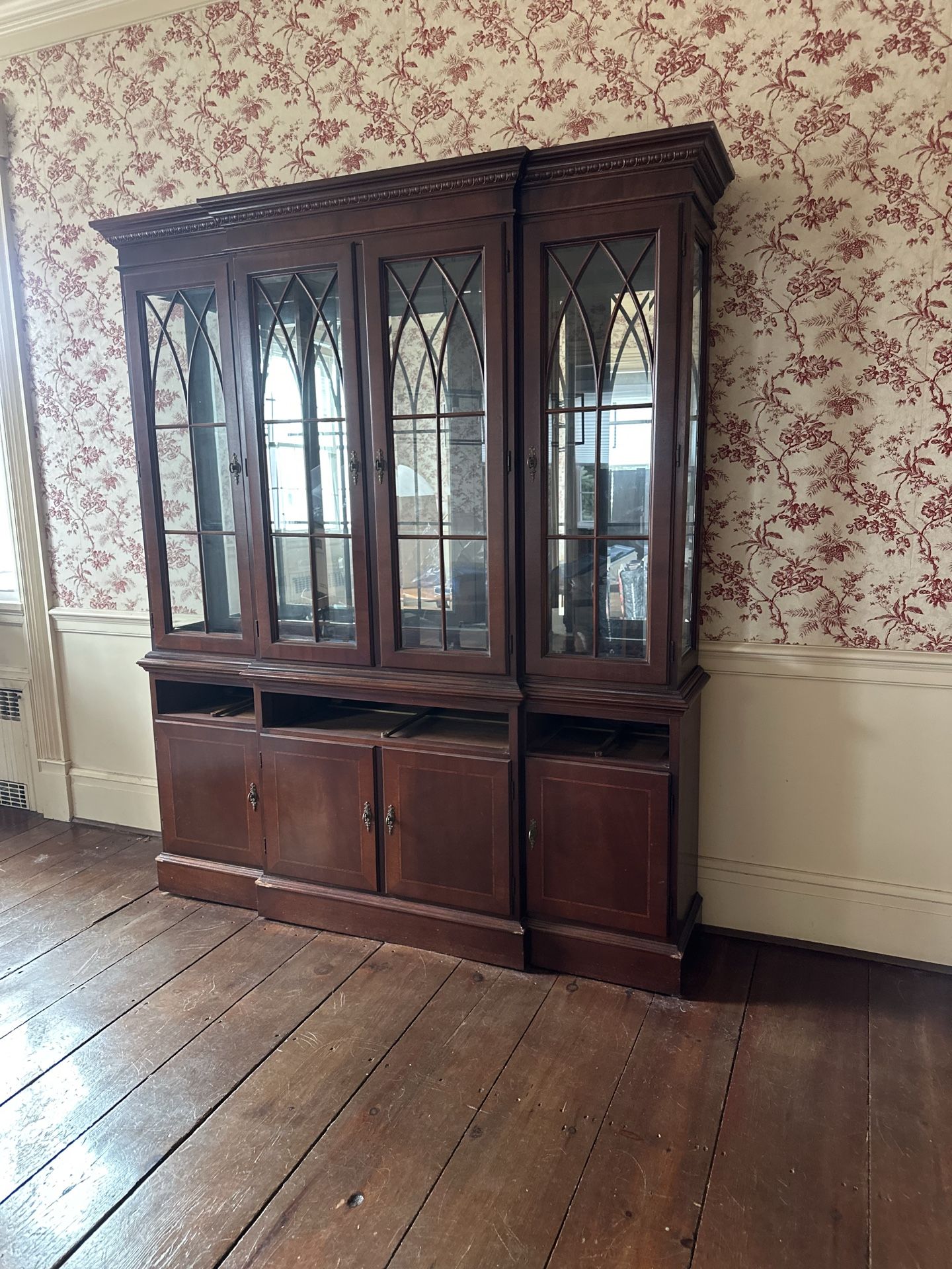 China cabinet Ethan Allen 70 inch wide 17 inch deep 82 inches high