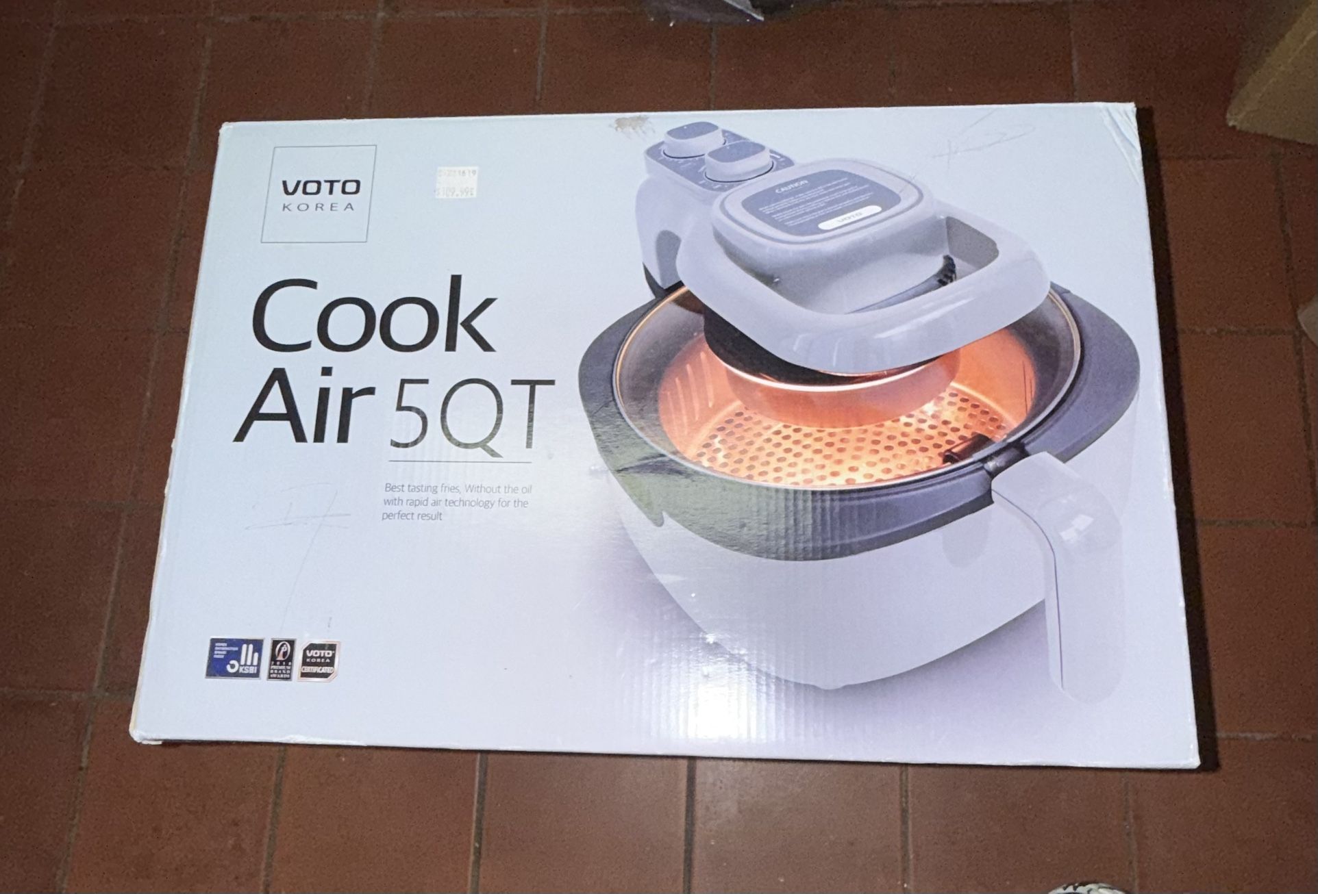 VOTO Cook Air 5QT - Direct viewing glass Air Fryer, Air Frying, Roasting, Reheating Dehydrating