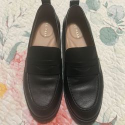 Cole Haan Black Leather Loafers Women’s 7.5 Stassi Penny Like New