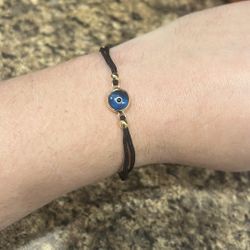 Stainless Steel Glass Evil Eye Bracelet