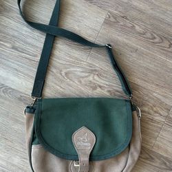 Brown satchel purse