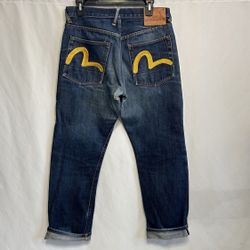 Evisu Slim Fit Blue Jeans 