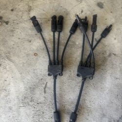 Solar Cable Connector Y Branch Connector 1 To 4, Solar Wiring Cable For Solar Combiner Box (1 Pair 1Y4)