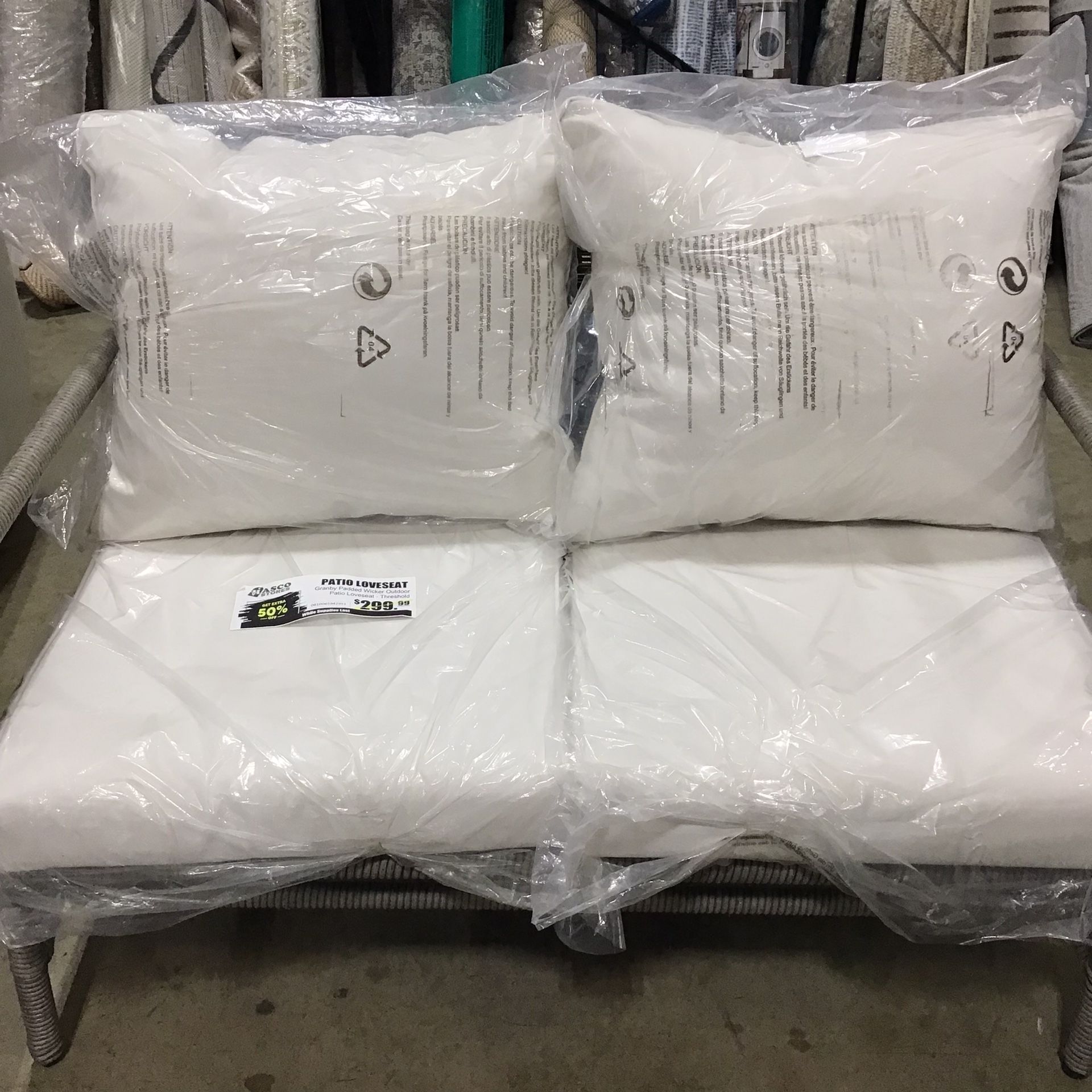 Patio Wicker Loveseat