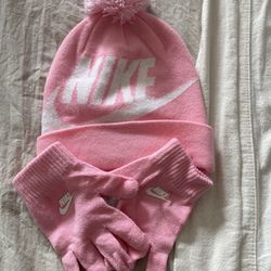 Nike Beanie And Gloves 