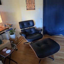 Eames Herman Miller Style Lounge Chair and Ottoman