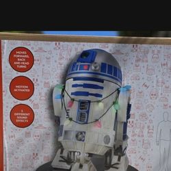 HOME DEPOT 3.5 FT ANIMATED STAR WARS R2D2 CHRISTMAS PROP ANIMATRONIC