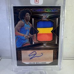 2022-23 Jalen Williams Obsidian Orange Etch RPA /35