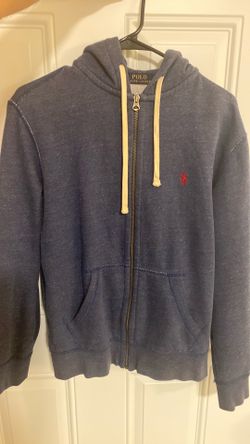 Polo Ralph Lauren Full Zip Fleece Lined Hoodie Men’s Medium Navy Blue