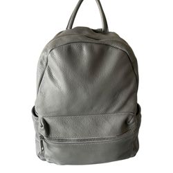 Christian Laurier Gray Leather Unisex Backpack NWT