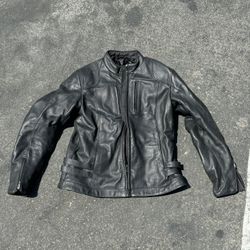 Black Alpinestars Stella Leather Motorcycle Jacket Coat Size US 14