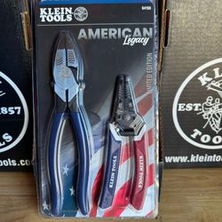 Klein Tools American Legacy Lineman Pliers and Klein-Kurve Wire Stripper / Cutter