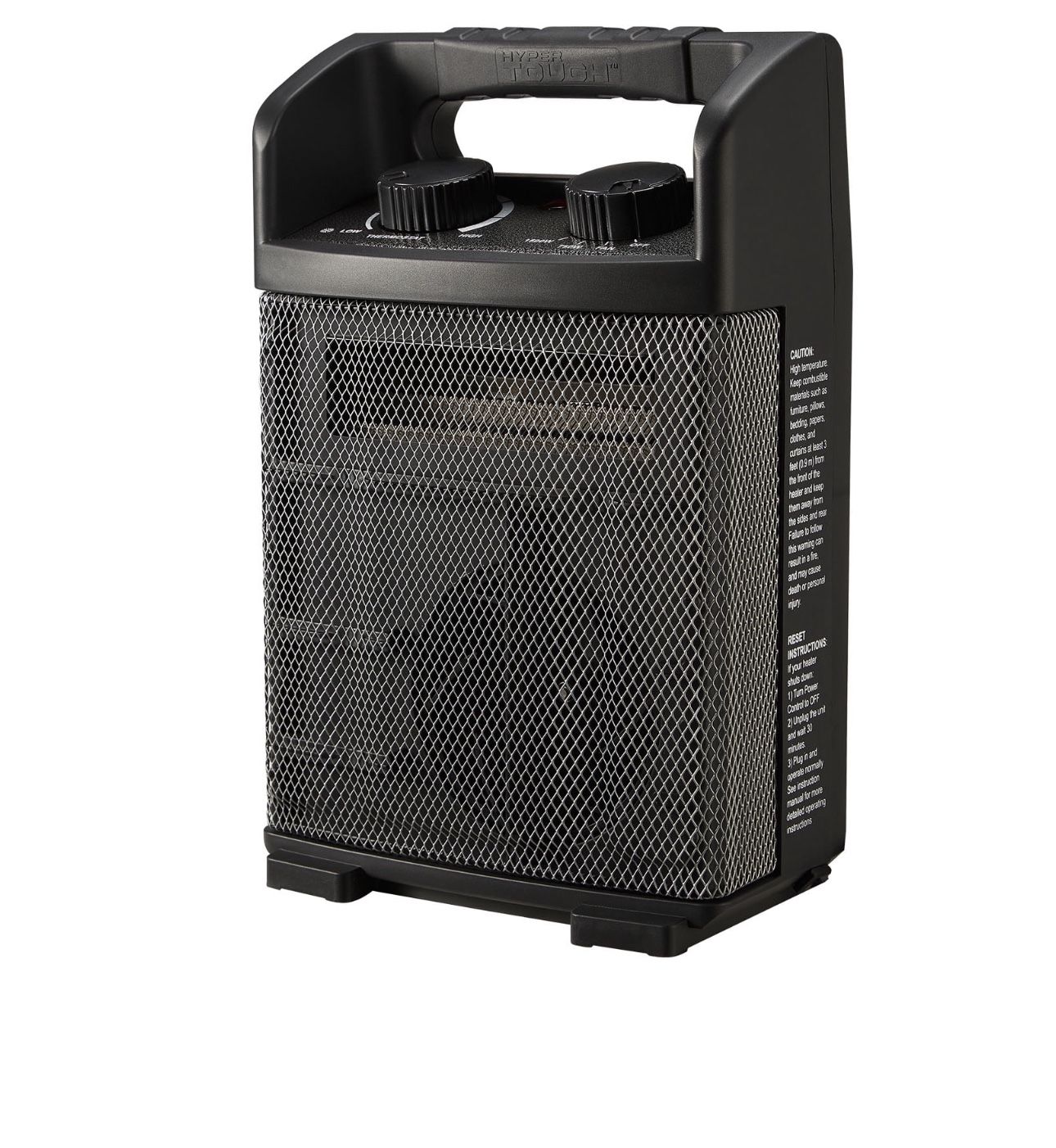 Hyper Tough Black 1500w Heavy Duty 2-Setting Electric Utility Space Heater